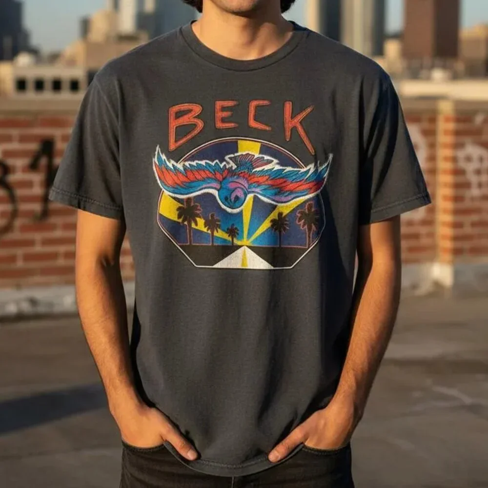 Beck Officially Licensed Tee Dark Grey - Picture 1 of 4